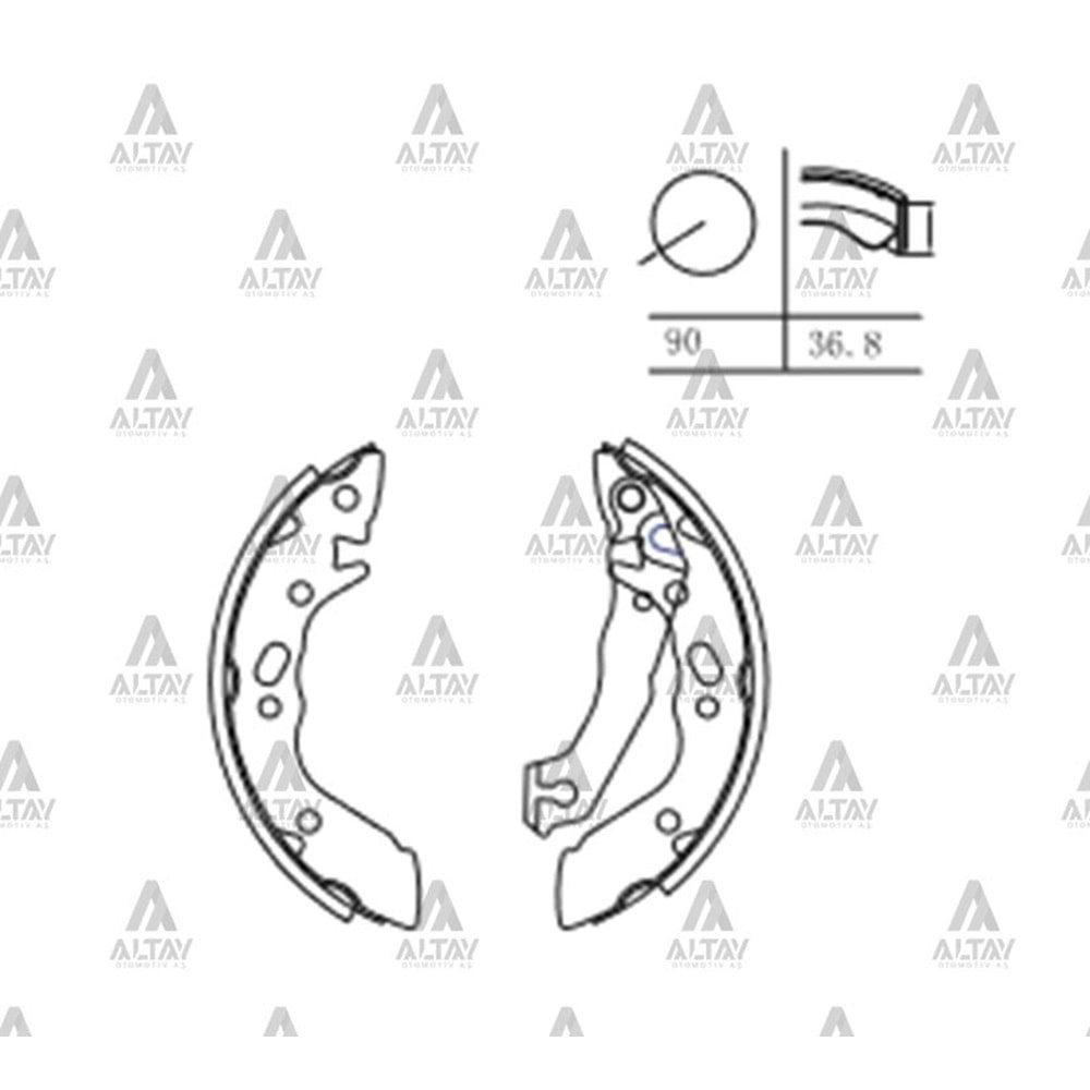 BALATA ARKA FREN EXCEL 90-94-ACCENT 00-02 (PABUÇ)