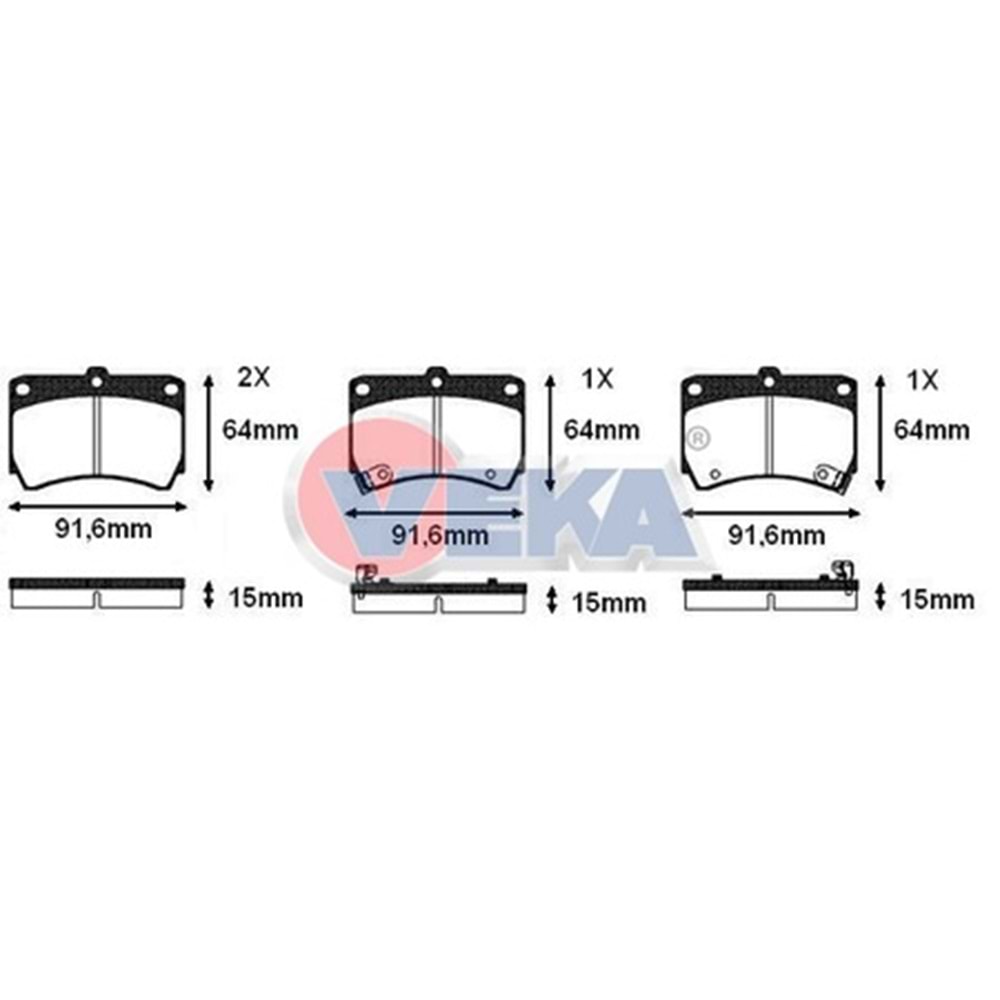 BALATA ÖN FREN 323 89-98/121 90-96/RIO 00-02/ESCORT U.S.A. 91-96