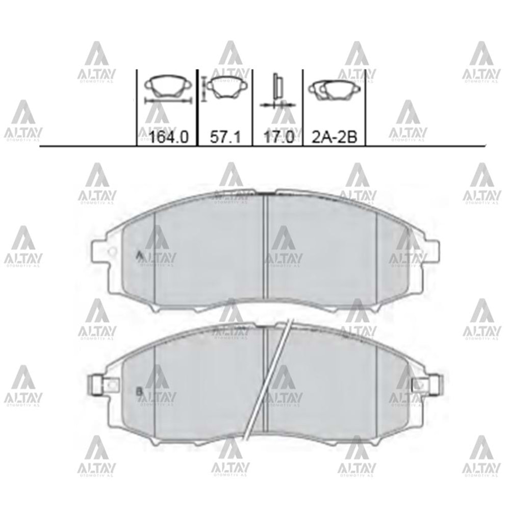 BALATA ÖN FREN PICK UP 03-11 (YD25-DİSK)