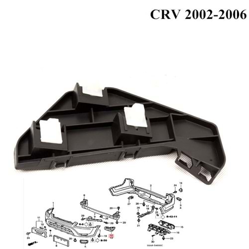 BRAKET ÖN TAMPON RH CRV 02-05