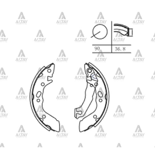 BALATA ARKA FREN EXCEL 90-94-ACCENT 00-02 (PABUÇ)