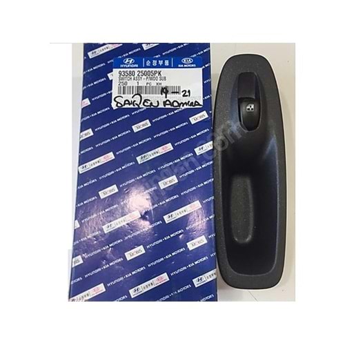 CAM KALDIRMA DÜĞMESİ ÖN RH ACCENT 00-06 (SİYAH-TEKLİ-5 FİŞ-1 TUŞ)