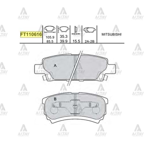 BALATA ARKA FREN LANCER 03-15/OUTLANDER 03-07 (DİSK)