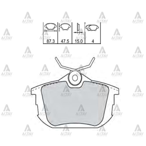 BALATA ARKA FREN CARİZMA 00-05 (1.6-1.8-1.9)/COLT 05-08/VOLVO S40 96-01 (DİSK)