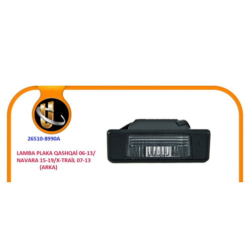 PLAKA LAMBA SAĞ-SOL QASHQAI 06-13/NAVARA 15-18/X-TRAİL 07-13/JUKE 10-13/PULSAR 16-18 (ARKA)
