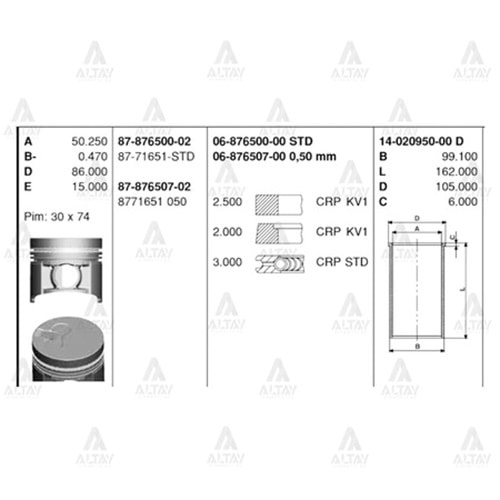 SEKMAN (STD) PICK UP 98-02 (D22-TD27-30 MM)