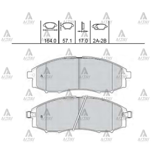 BALATA ÖN FREN PICK UP 03-11 (YD25-DİSK)