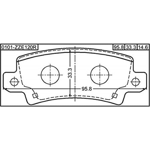 BALATA ARKA FREN COROLLA 02-06 (ZZ121-DSİK)