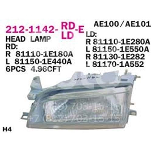FAR LH COROLLA 93-97 (AE101)