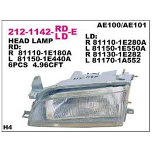 FAR RH COROLLA 93-97 (AE101)