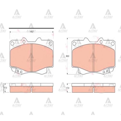 BALATA ÖN FREN HILUX 06-08 (2.5-4X4)/LANDCRIUSER/HILUX 08-14 (3.0-4X4)