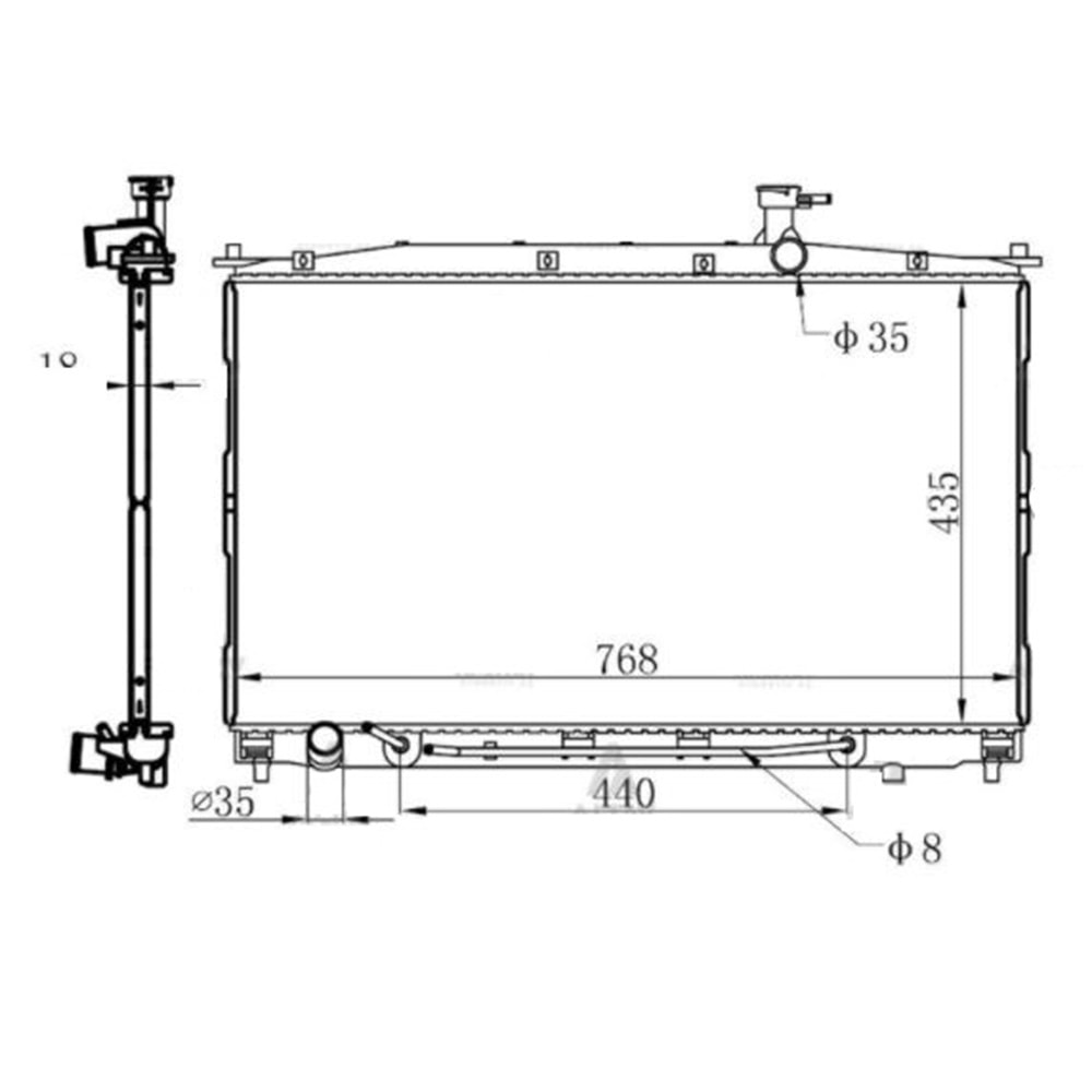 RADYATÖR SU SANTAFE 07-09 (DİZEL-OTOMOTİK)