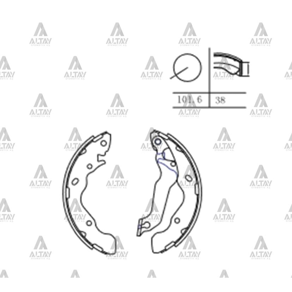 BALATA ARKA FREN ACCENT 03-06/ELENTRA 90-95 (PABUÇ)