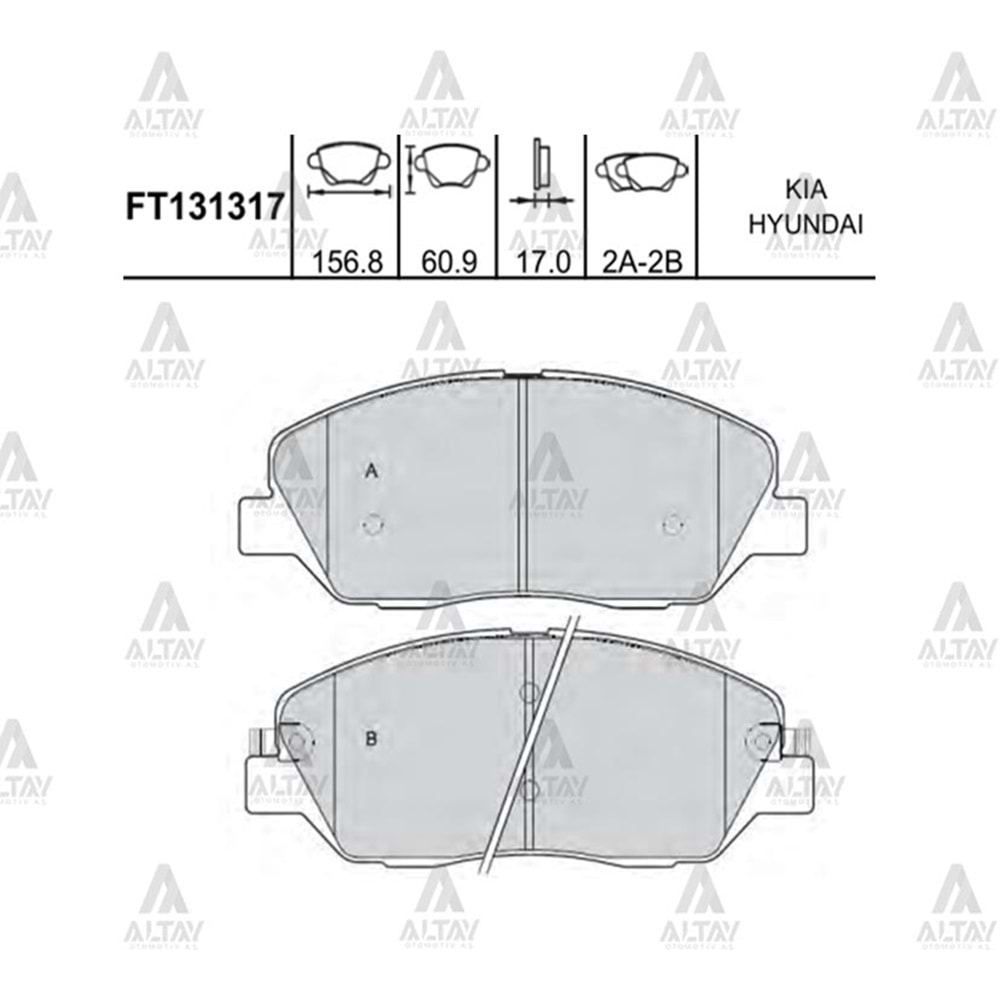 BALATA ÖN FREN SANTAFE 07-09/ACTYON SPORTS 08-12/KORANDO SPORTS 12-17/KYRON 08-12/CRV 12-15/SORENTO 09-11