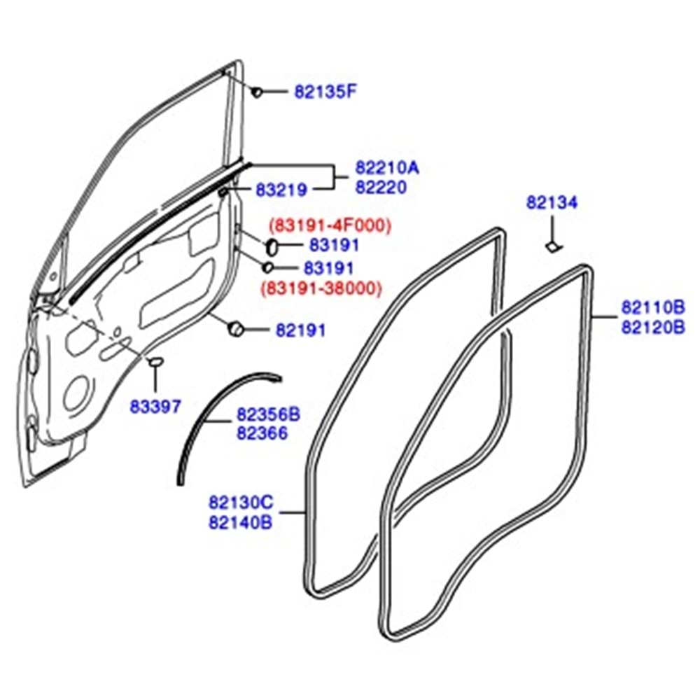 FİTİL ÖN KAPI ALT LH KMY 04-11