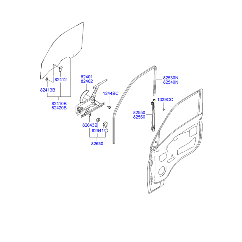 FİTİL ÖN KAPI CAMI İÇ SAĞ KMY 04-11 (CAMIN YÜRÜDÜĞÜ FİTİL)