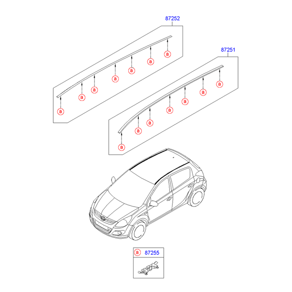 ÇITA TAVAN RH İ20 07-11/İ20 12-14