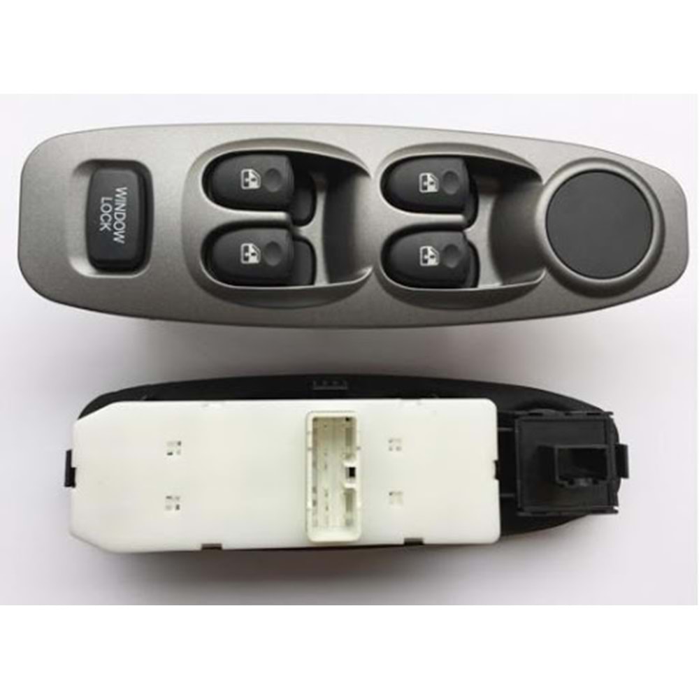 CAM KALDIRMA DÜĞMESİ ÖN LH ACCENT 00-02 (4 LÜ-AYNA AYAR DÜĞMESİZ-GRİ RENK-5 TUŞ-11 FİŞ)