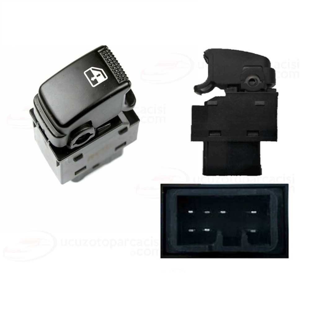 CAM KALDIRMA DÜĞMESİ ÖN RH-ARKA RH-LH GETZ 03-11/SORENTO 00-06 RH (TEKLİ-7 FİŞ-1 TUŞ)