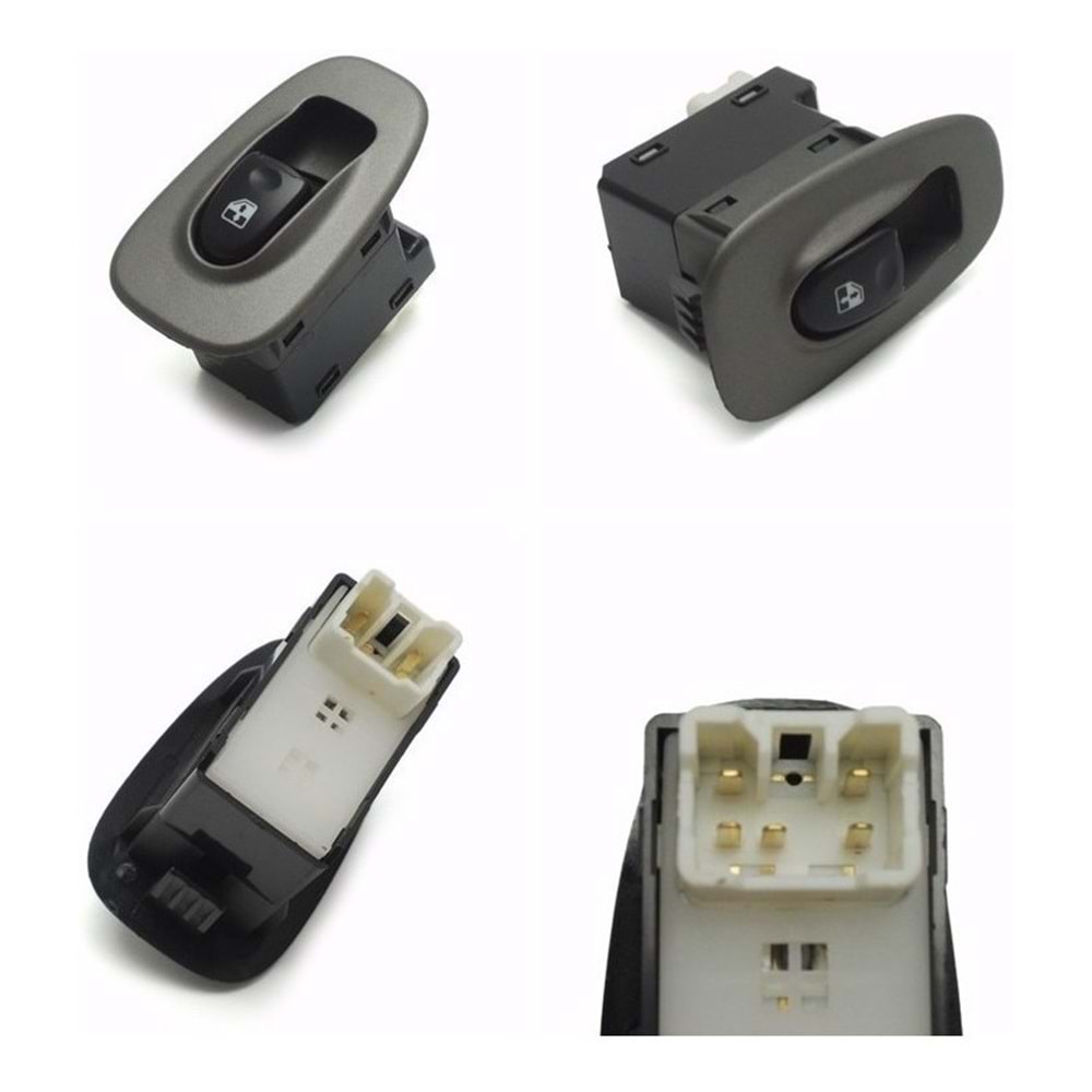 CAM KALDIRMA DÜĞMESİ ARKA RH/LH ACCENT 00-02 (GRİ RENK-TEKLİ-5 FİŞ-1 TUŞ)