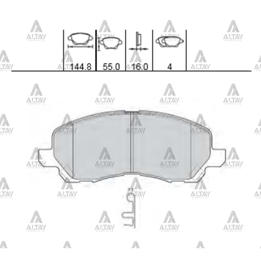 BALATA ÖN FREN LANCER 03-07/ASX/C4 12-14/4008 12-14