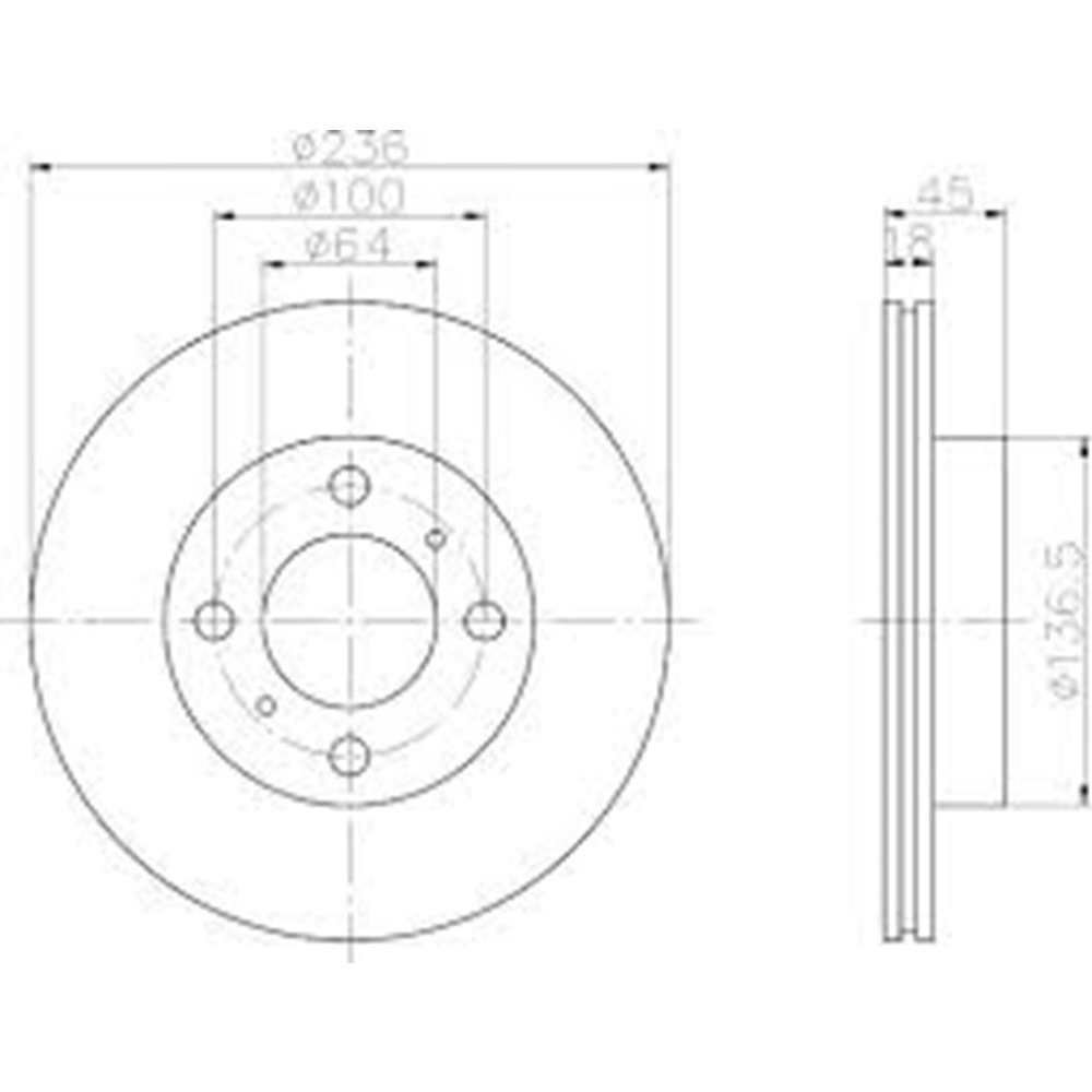 DİSK ÖN FREN CARİZMA 96-00 (1.6-236 MM)