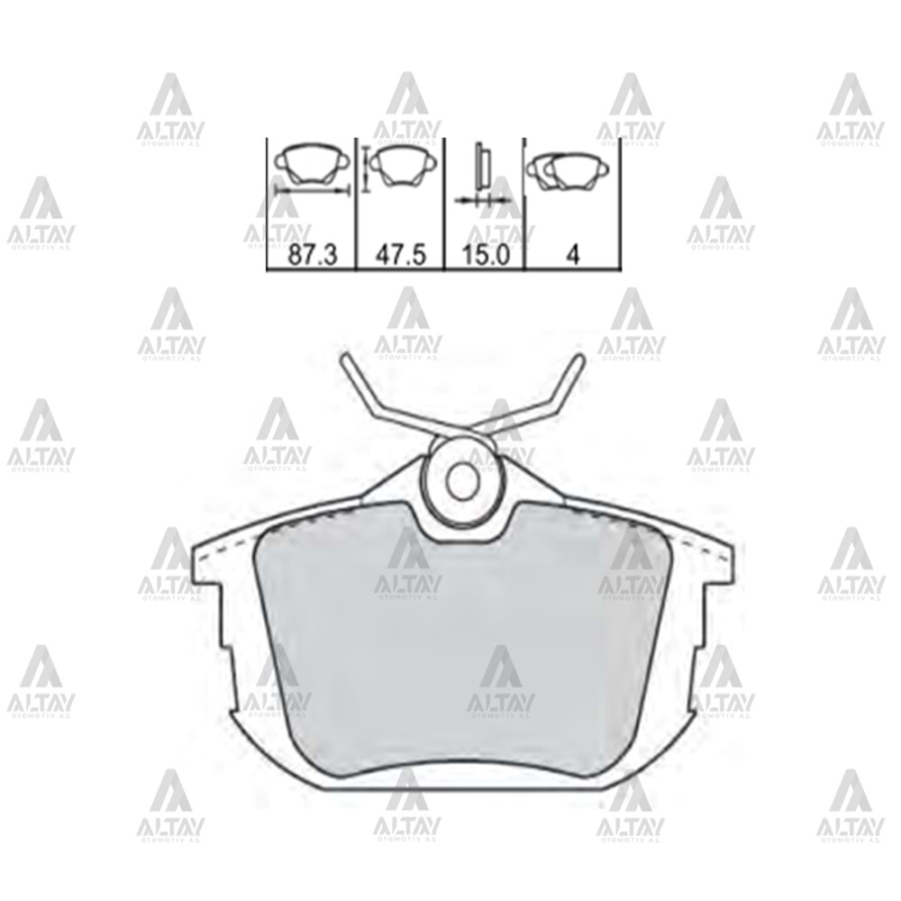 BALATA ARKA FREN CARİZMA 00-05 (1.6-1.8-1.9)/COLT 05-08/VOLVO S40 96-01 (DİSK)