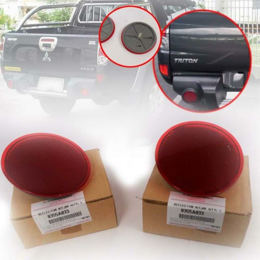 REFLEKTÖR ARKA TAMPON SAĞ-SOL L200 06-15 (ARKA TAMPON KULAKLARINA TAKILIR)