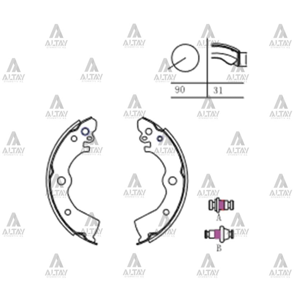 BALATA ARKA FREN SUNNY 90-95/323 97-99 (PABUÇLU)