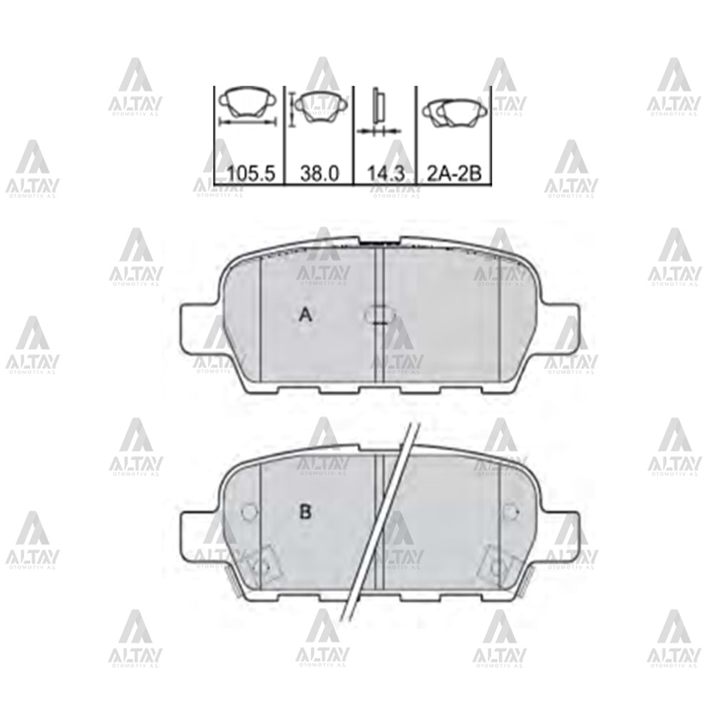BALATA ARKA FREN X-TRAİL 01-06/QASHQAI 07-13/JUKE/RENO KOLEOS VİTARA 06-13 (DİZEL)