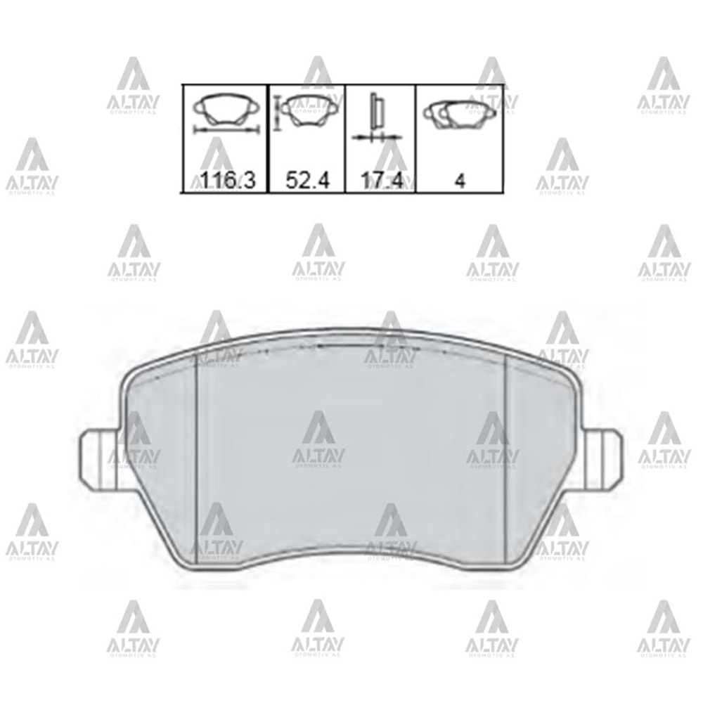 BALATA ÖN FREN NOTE 06-12/MİCRA 03-10 K12/SWIFT 05-11