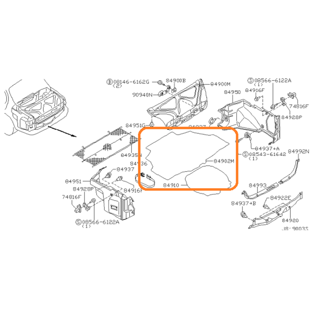 BAGAJ HALISI MAXIMA 95-00/INFINITY 95-00