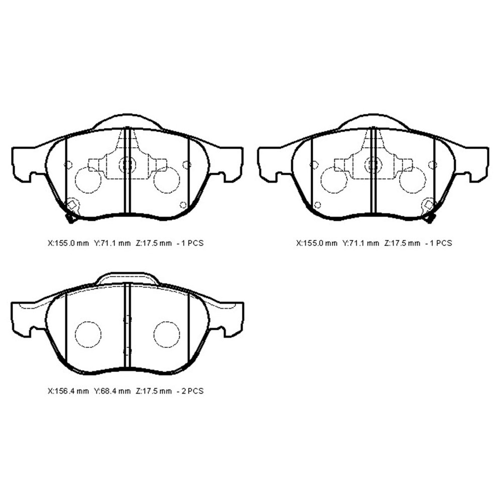 BALATA ÖN FREN AVENSİS 00-02 (1.6-1.8 BENZİNLİ-DİSK/2.0 DİZEL-DİSK)