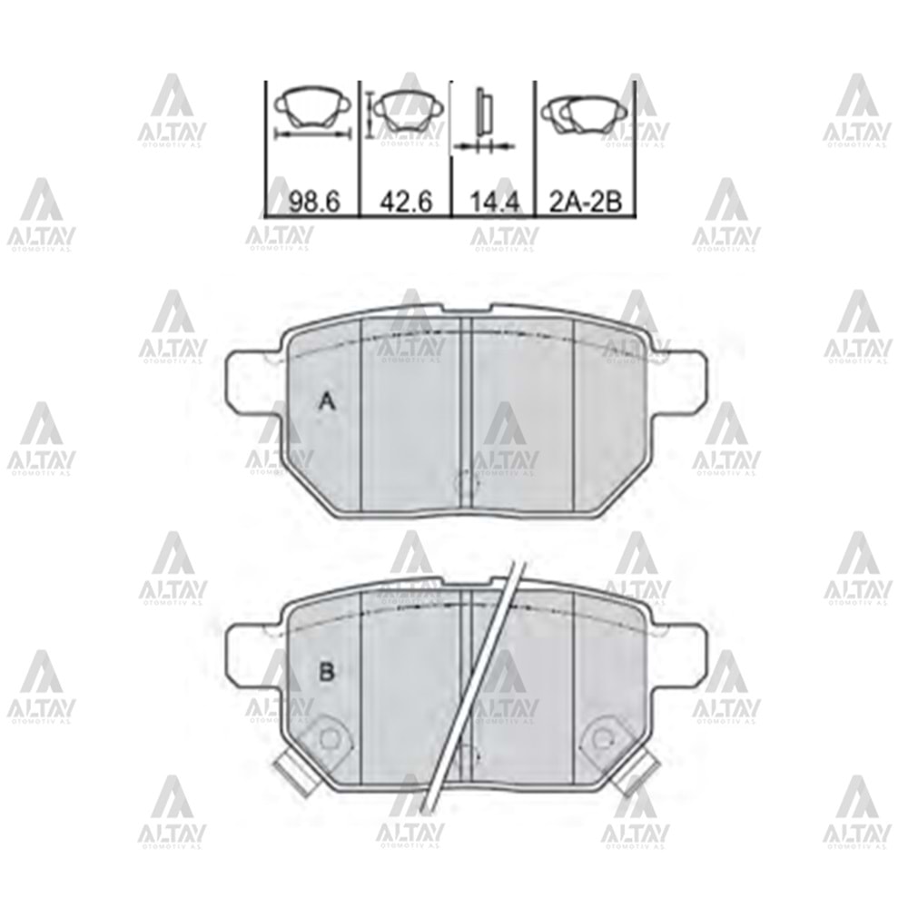 BALATA ARKA FREN COROLLA 07-13/AURIS 07-10/YARİS 06-11/AURIS 15-18 (BENZİNLİ-DİSKLİ)