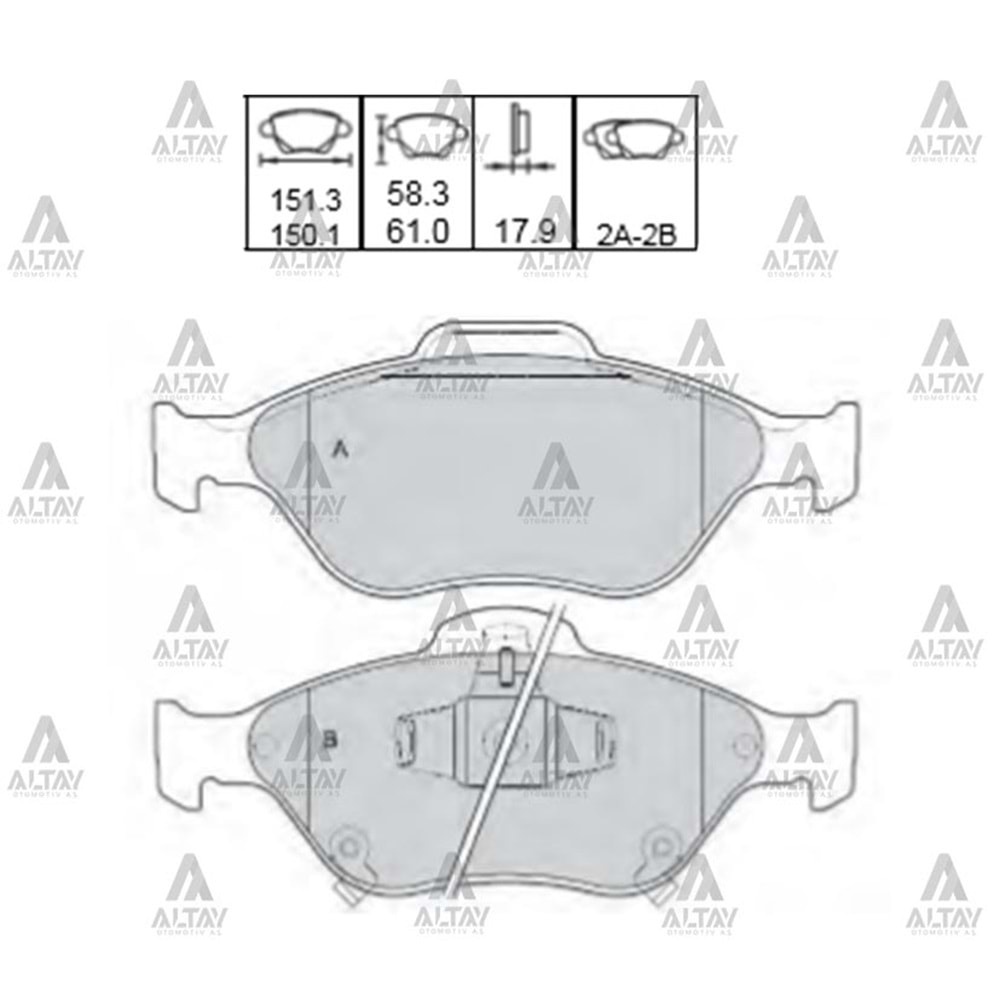 BALATA ÖN FREN YARİS 06-/MAZDA 2/FİESTA FRANSIZ ÜRETİM