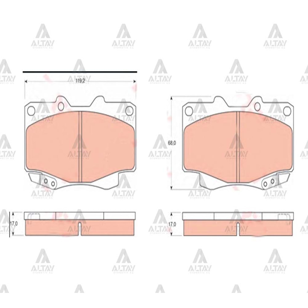 BALATA ÖN FREN HILUX 06-08 (2.5-4X4)/LANDCRIUSER/HILUX 08-14 (3.0-4X4)