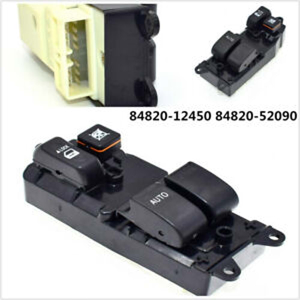 CAM KALDIRMA DÜĞMESİ ÖN LH COROLLA 98-01/RAV4 96-00 (2 Lİ-13 FİŞ-4 TUŞ)